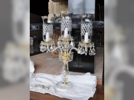 3-ramenná stolní lampa Baccarat glass