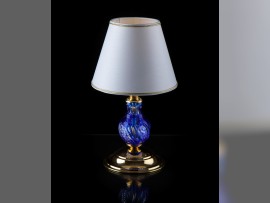 Luxusní modrá křišťálová lampa se stínítkem